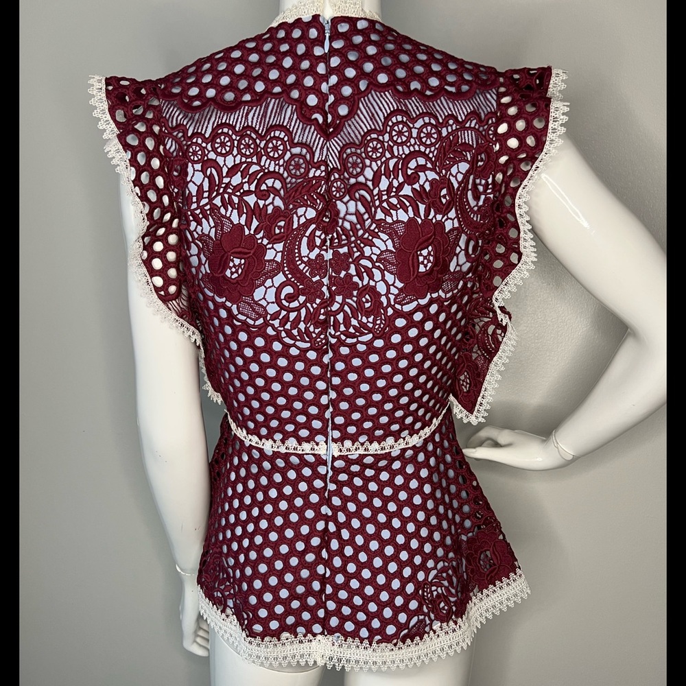 ALEXIS Kirk Lace Paneled Corded Top - Picture 8 of 9